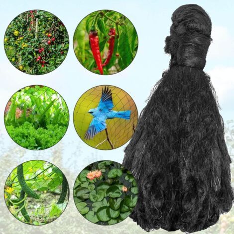 8x3M Filet de Protection Oiseaux Anti-feuilles Anti-oiseaux Clôture NylonMaille 1.5cm pour animaux et plantes jardin Pigeon Agriculture Volaille Jardin Élevage Arbre fruiter Balcon Bassin-Noi (1/5)