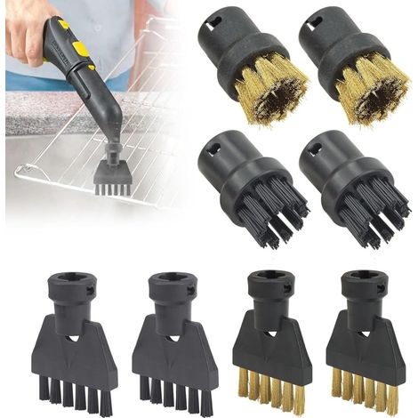 Set mit 8 Dampfreinigern, leistungsstarker Reinigungsbürste, Rundbürste, Düse und motorisierten Düsen zur Reinigung von Küchen- und Wohnmöbeln (1/5)