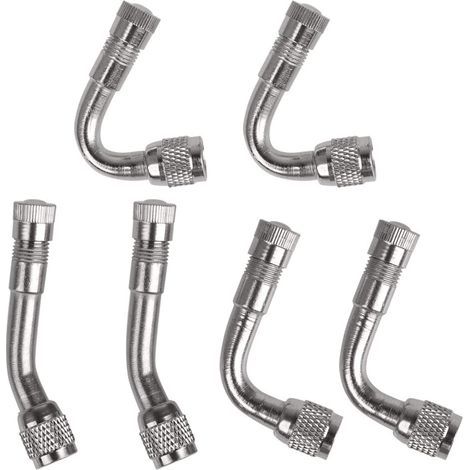 Ventilverlängerung Winkelventil aus Kupfer Ventil Verlängerung Adapter für Auto Motorrad Fahrrad LKW 3 Winkel—45,90,135 Grad(6 Stück) (1/5)