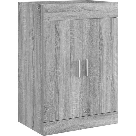 Bathroom Under Sink Cabinet Grey Sonoma 56 x 37.5 x 81 cm vidaXL