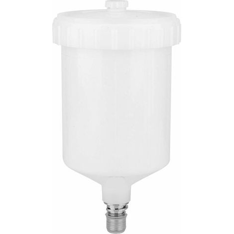 Pot de Pistolet de Pulvérisation de Peinture, 600Ml Gobelet de Peinture à Gravité D'Air en Plastique de Connecteur de Filetage Outils Pneumatiques pour Pistolets de Pulvérisation de Automobile (1/5)