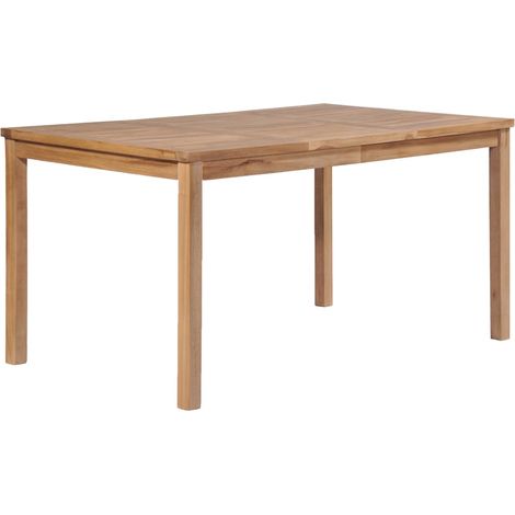 vidaXL Tavolo da Giardino 150x90x77 cm in Legno Massello di Teak (1/5)