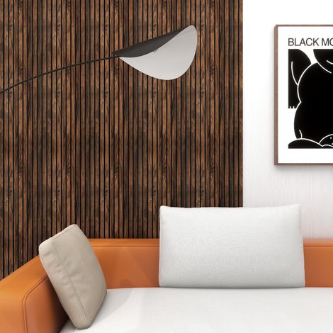 3D-Wandpaneel Boxtel 12er Set 195x31,5 cm Walnussoptik [NEU.HOLZ]