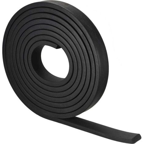 Bande Étanchéité Solide Rectangle Caoutchouc 30mm Large 10mm Épais Noir - 4m (1/4)