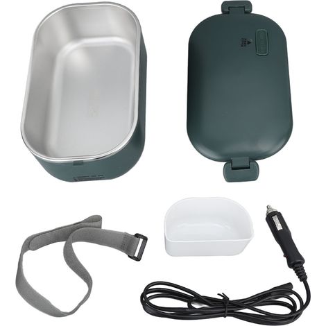 Soavoa Boîte À Repas Électrique 1L Chauffante Portable Sans Fil Pour Voiture Bureau Voyage Compacte Lavable Efficace 1 Pièce (1/4)