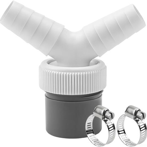 Adaptateur de tuyau en Y à double joint pour lave-linge et lave-vaisselle de 40 mm de diamètre-AquaForge (1/5)