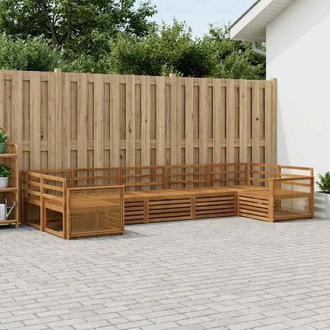 vidaXL Outdoor-Sofagarnitur 7 pcs Natur (1/5)