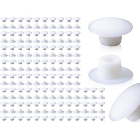 165pcs 10mm White Cover Plugs Filling Plugs Drill Hole for Drilling Holes Screw Furniture Plug Hole (1/5)