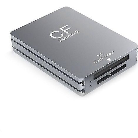 Lecteur de cartes SD CFexpress Type B 2 en 1, portable, USB 3.2, 10 Gbit/s, double emplacement pour carte mémoire SD QAQ (1/5)