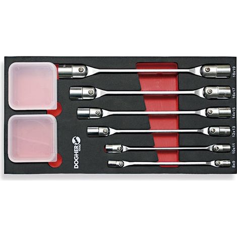 Kombinierte Tasche 6 Doppelgelenk-Steckschlüssel  DOGHER 467-080