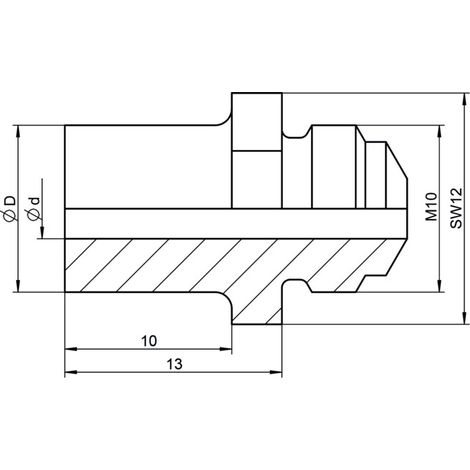Embout buccal Gesipa V-16/20 (10 mm version allongée)