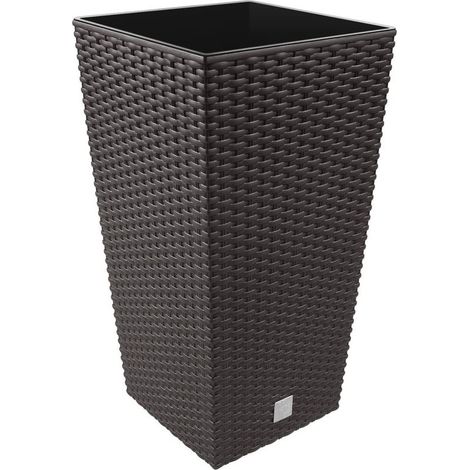 Pot de fleurs haut RATO DRTS170 – Plastique – Hauteur 32,5 cm – Largeur 17 cm – Capacité 7,2 l – Insert pour réduction de terre – (1/5)