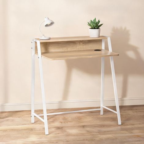 Bureau chêne en panneaux MDF classe E1 84 x 45 x 85 cm (1/5)