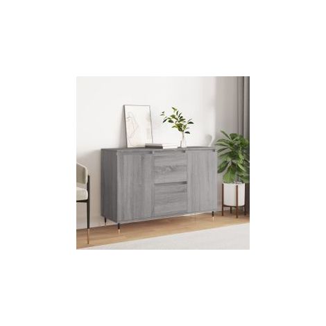 Buffet sonoma gris 104x35x70 bois d'ingénierie (1/5)