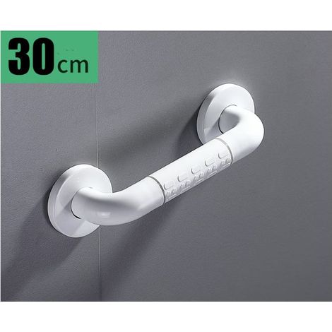 Barre d'appui Barre De Salle De Bain, Baignoire Portable Grab Roulage Mural Support De Rail De Support Abs Barrière Sans Barrière, Mains Courantes En Acier Inoxydable Pour(Size:30cm,Color:blanc) (1/3)