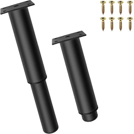 Verstellbare Schrankbeine, 2 Stück, Bettbeine, verstellbare, einziehbare, robuste Lattenrost-Stützbeine für Bettrahmen, Metallmöbelfüße für Schrank, Sofa, Bett D-2pcs-A