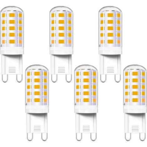 Ampoule G9 LED 4W - Lot de 6 - Blanc Chaud 2700K - 400 Lumens - Non Dimmable - Pour Lustre et Applique (1/5)
