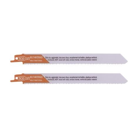 Lame De Scie Sabre Bi-métal 180mm Durabilité Bi-métal, Polyvalence Multi-matériaux - Scid (1/2)