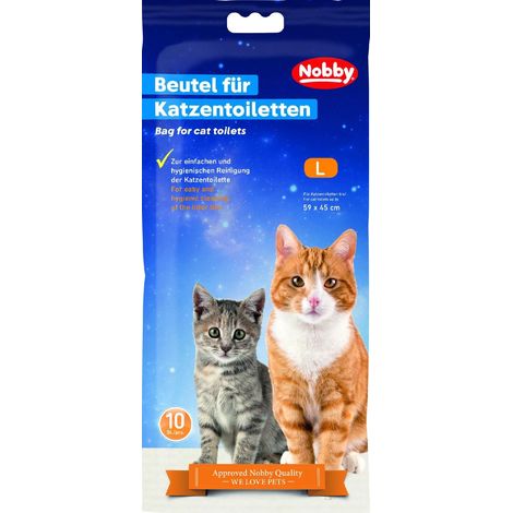 Nobby Beutel für Katzentoiletten L für Toiletten bis 59 x 45 cm 10Stück Katzentoilette & Katzenklo-Zubehör