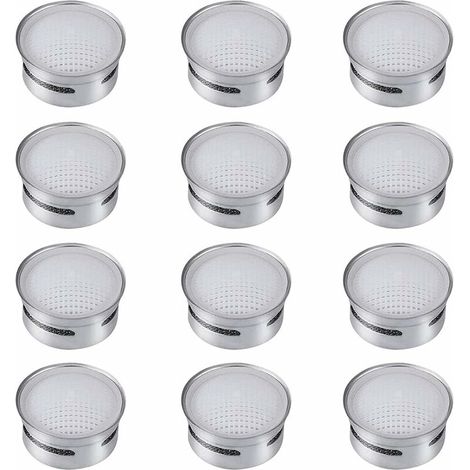 Aeratori per rubinetti in acciaio inox M22 M24, aeratore per acqua del rubinetto, filtro per rubinetto a risparmio idrico, parti di ricambio, accessori per rubinetto da cucina e bagno, 12 pezzi