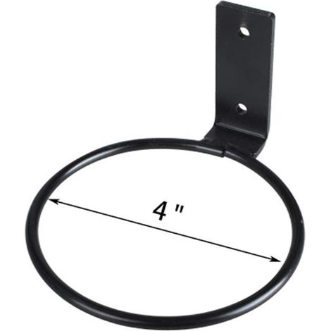 Supporto da parete per vasi da fiori, set di 3 ganci in metallo per vasi da fiori, porta vasi con anello, vassoio per vasi da fiori, per patio, balcone e giardino, nero (10 cm) (1/3)