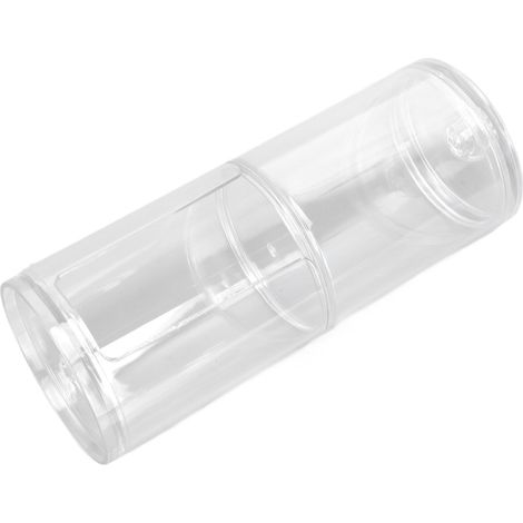 Porte-coton démaquillant professionnel transparent - Organisateur de cotons-tiges pour salle de bain (1/5)