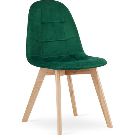 Silla Valora NUUC de terciopelo verde oscuro, diseño ergonómico (1/5)