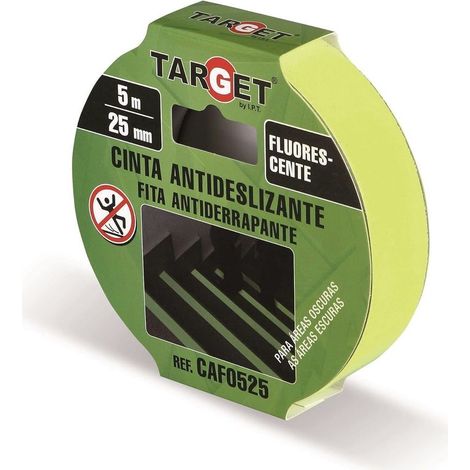 -CAHERSA- CINTA ANTIDESLIZANTE 5X25MM FLUORESCENTE TARGET (1/2)