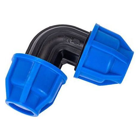 en Plastique PE 32mm à 32mm Raccord de Tuyau de Connecteur Coudé pour PPR, PE, PVC et Autres Conduites D'eau Accessoire pour arrosage de jardinière (1/4)