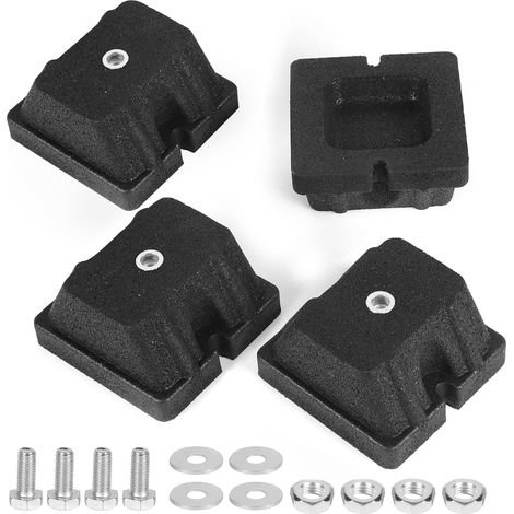 4Pcs 120x120x65mm Amortisseur de Vibrations en Caoutchouc Climatiseur, Socle D'amortissement pour Climatiseur Exterieur, Pieds Anti-Vibrations Antidérapants, Silent Bloc pour Pompe à Chaleur (1/5)