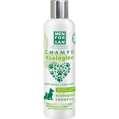 Menforsan Shampoo Organico per Cani e Cuccioli, 300ml, Ingredienti Biodegradabili (1/4)