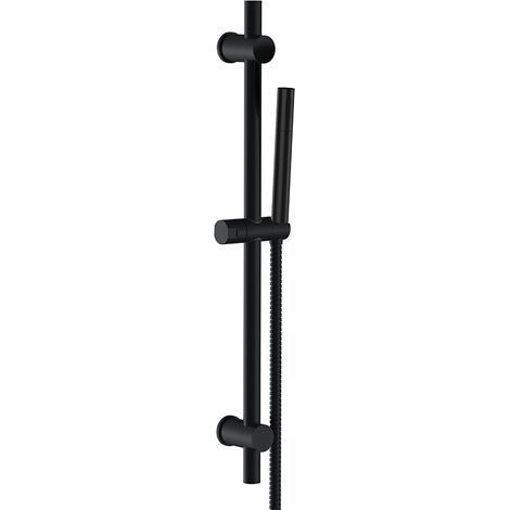 Saliscendi tondo minimal con doccetta nero opaco (1/3)
