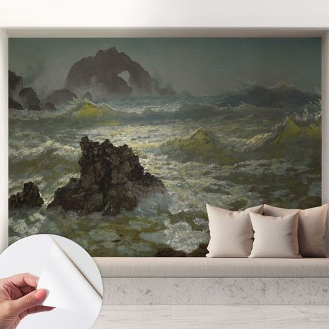Carta da parati adesiva - fotomurale - facile da applicare - per la soggiorno - camera da letto - Mare in tempesta 208x146 cm (1/5)