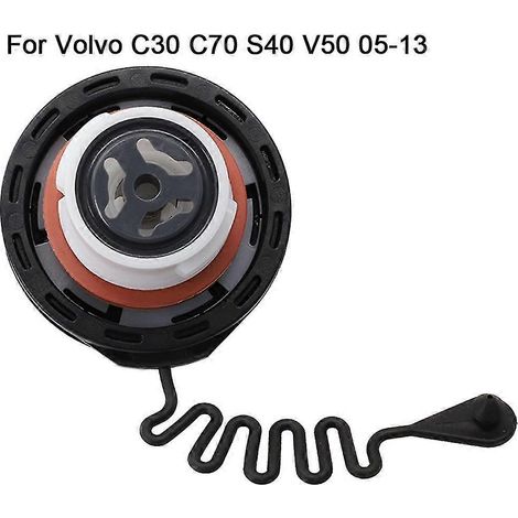 bouchon de réservoir d'essence gris foncé pour véhicule, couvercle de réservoir d'essence 31261589, ABS gris foncé pour Volvo C30/C70 S40 V50 (1/5)