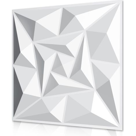 Jiubiaz Pannelli murali 3D a spirale bianchi 30×30 cm – Pannelli in PVC senza adesivo (1/5)