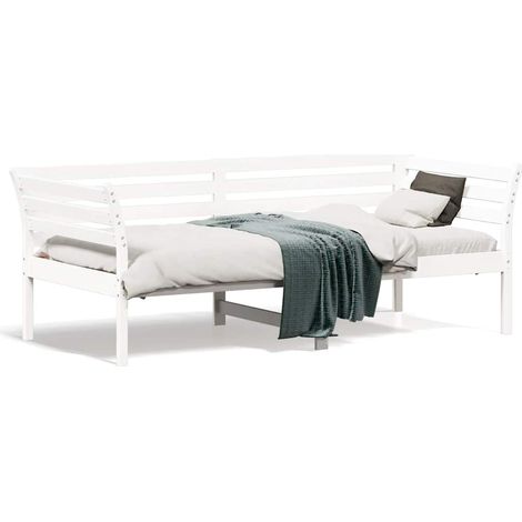Maison Exclusive - Diván sin colchón blanco 75x190 cm madera maci