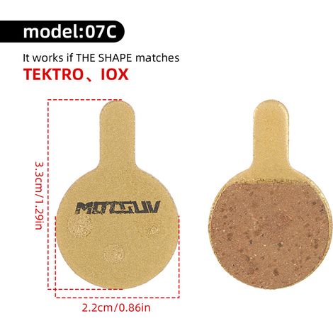 07C entièrement métallique à base de cuivre Plaquettes de frein pour vélo BB5, plaquettes de frein à disque entièrement métalliques à base de cuivre, plaquettes de frein à disque hydrauliques et acces (1/5)