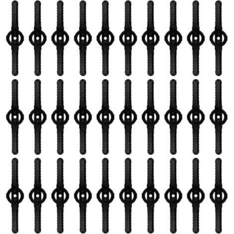 AMXCNOY 30 Stück Kunststoff-Ersatzklingen, Trimmerklingen, Rasenmäherklingen, Rasenmäherzubehör, Ersatzklingen für Akku-Trimmer - (schwarz) (1/4)