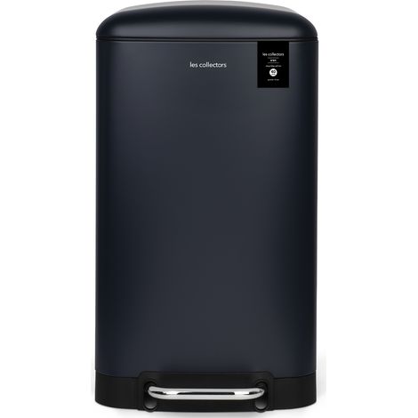 Les Collectors Cubo de Basura con Pedal, Metal, Bleu Foncé, 40 L (1/5)