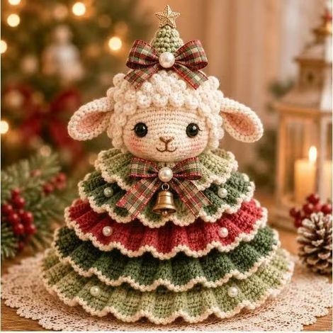 New trendy and best-selling design: Animal Christmas Tree DIY crochet kit - Christmas tree crochet kit - D -