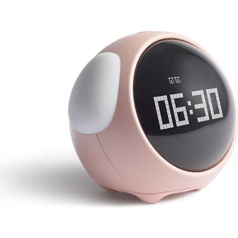Réveil numérique mignon pour enfants, horloge d'entraînement au sommeil avec écran d'affichage LED d'expression faciale, 2 jeux de réveil, fonction snooze, chambre à coucher, salon, salle d'étude (1/5)