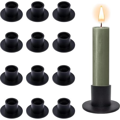 bougeoirs noirs rétro pour salon, salle à manger et chambre à coucher Décoration de cheminée (1/5)