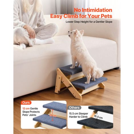 Escalier pour Chien Pliable 2 Marches pour Chien Convertible en Rampe pour Canapé Lit Voiture Chats Chiens Animaux de Compagnie Jus… (1/5)