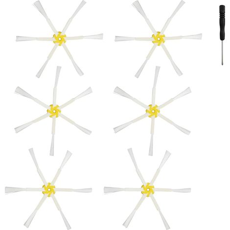 Lots de 6 accessoires avec brosse latérale d'angle pour iRobot Roomba série 600/700/800/900, pièces de monnaie (1/5)