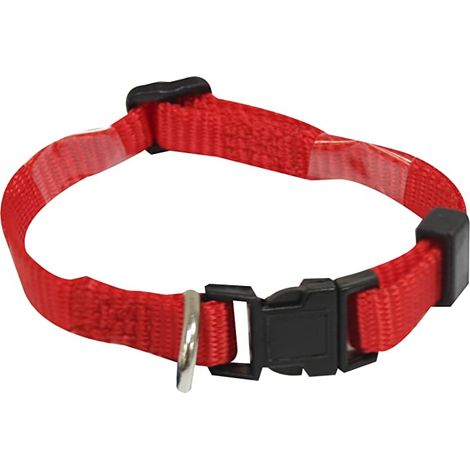 CROCI Collare Nylon regolabile 10mm rosso