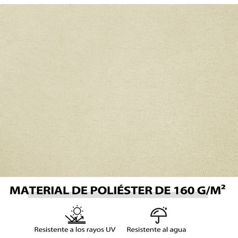 Parois latérales de remplacement pour pergola 3x3m avec protection UV, fenêtres transparentes et rideaux réglables, couleur crème (1/5)