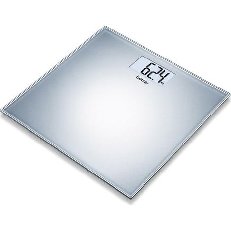 Beurer GS 202 - Bilancia pesapersone digitale  vetro, LCD, argento (1/4)