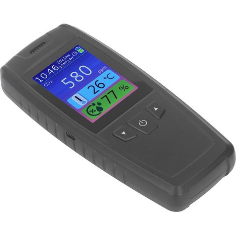 Moniteur de Qualité d'Air 3-en-1 Portable : Détecteur de CO2, Température et Humidité pour Intérieur (1/5)