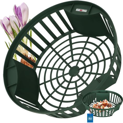 KOTARBAU® Panier À Bulbes - ⌀ 215 mm - Vert - Corbeille Plantation Tulipes - Accessoire Plantation Bulbes - Plastique (1/5)