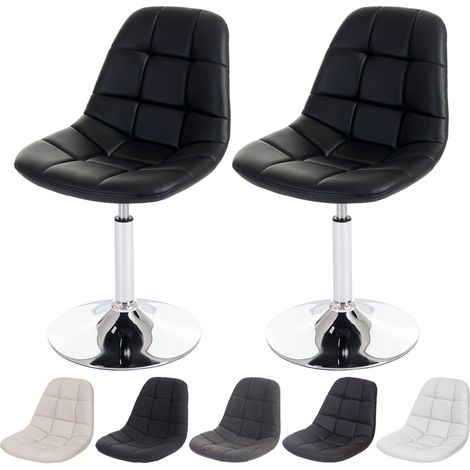 2x chaise de salle à manger Cascina, fauteuil pitovante, chrome similicuir crème (1/5)